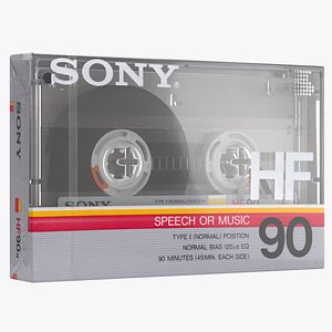 Cassette Tape - SONY HF90 1986-1987 US