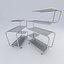 3d glass shelf model