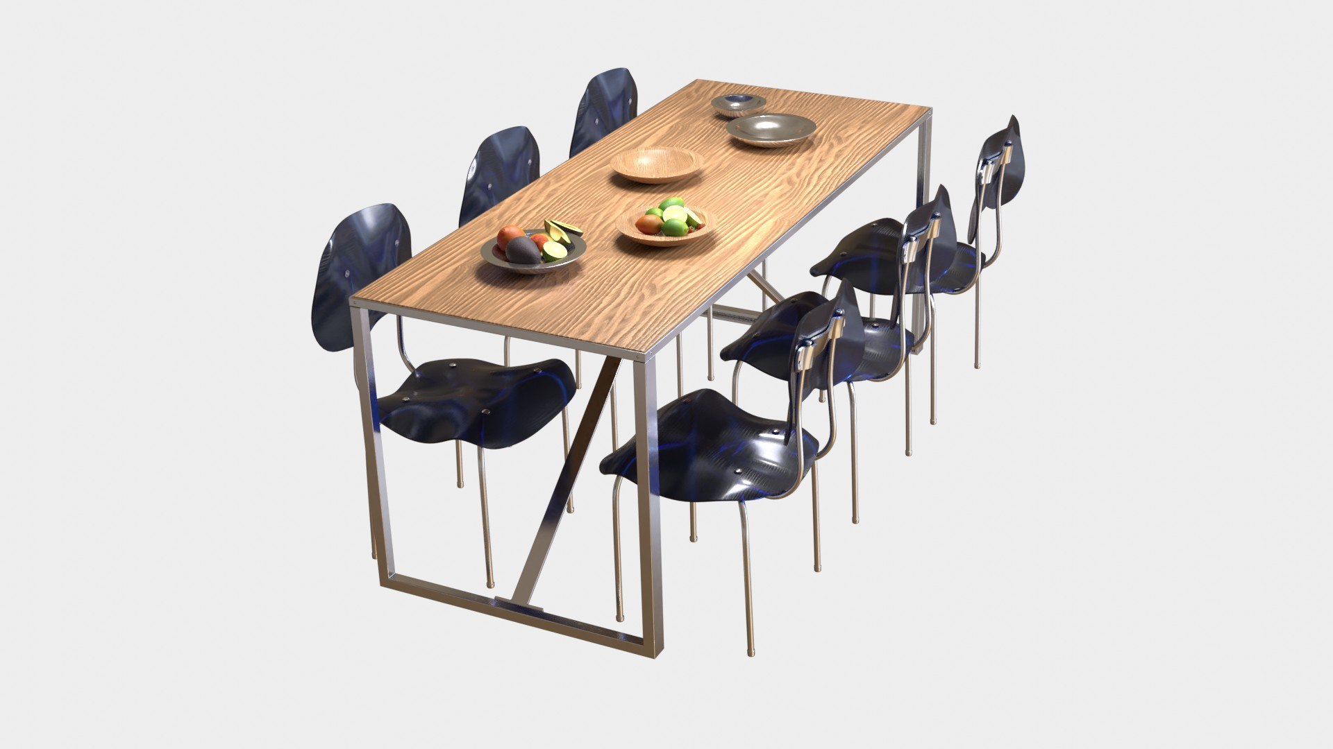 Table Chair Set 3D Model - TurboSquid 1686226