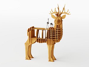 3D model Animal Shaped Creative Bookshelf Decor Set
