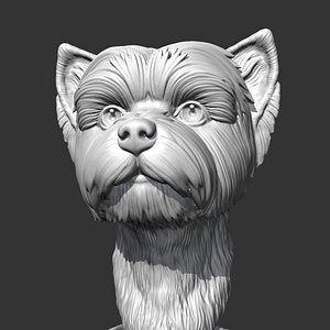 3D Yorkshire Terrier Head AM33 3D print model