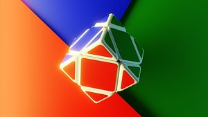 Skewb Cube 3D model