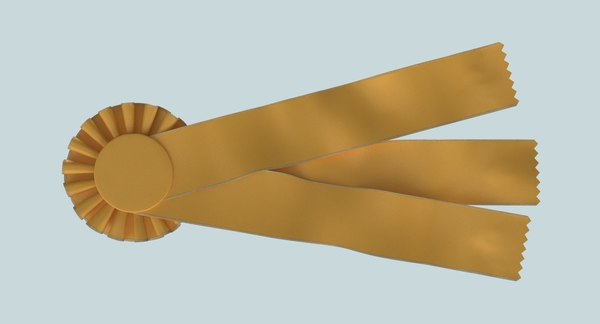 Prize-ribbon-01---yellow-flat model - TurboSquid 1218906