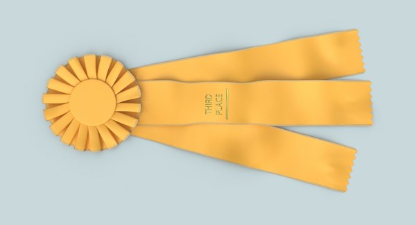 Prize-ribbon-01---yellow-flat model - TurboSquid 1218906