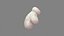 3D model cartoon white cat claw glove