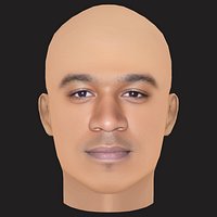 Low Poly Kid Cudi Rapper Head