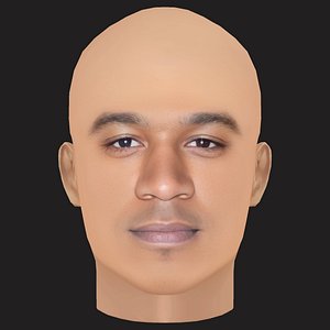 Low Poly Kid Cudi Rapper Head
