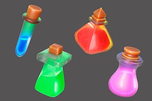 3D set bottle model