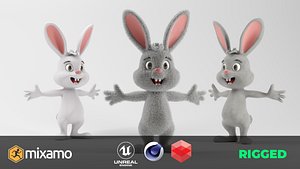 3D Rabbit Cartoon Character model