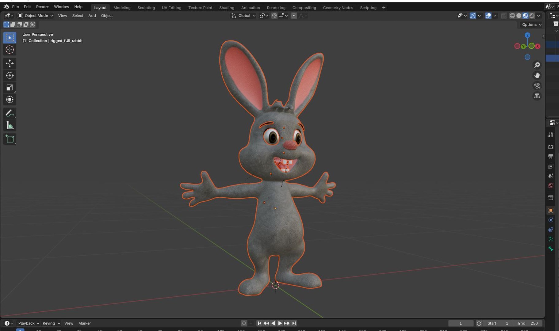 3D Rabbit Cartoon Character Model - TurboSquid 2463138