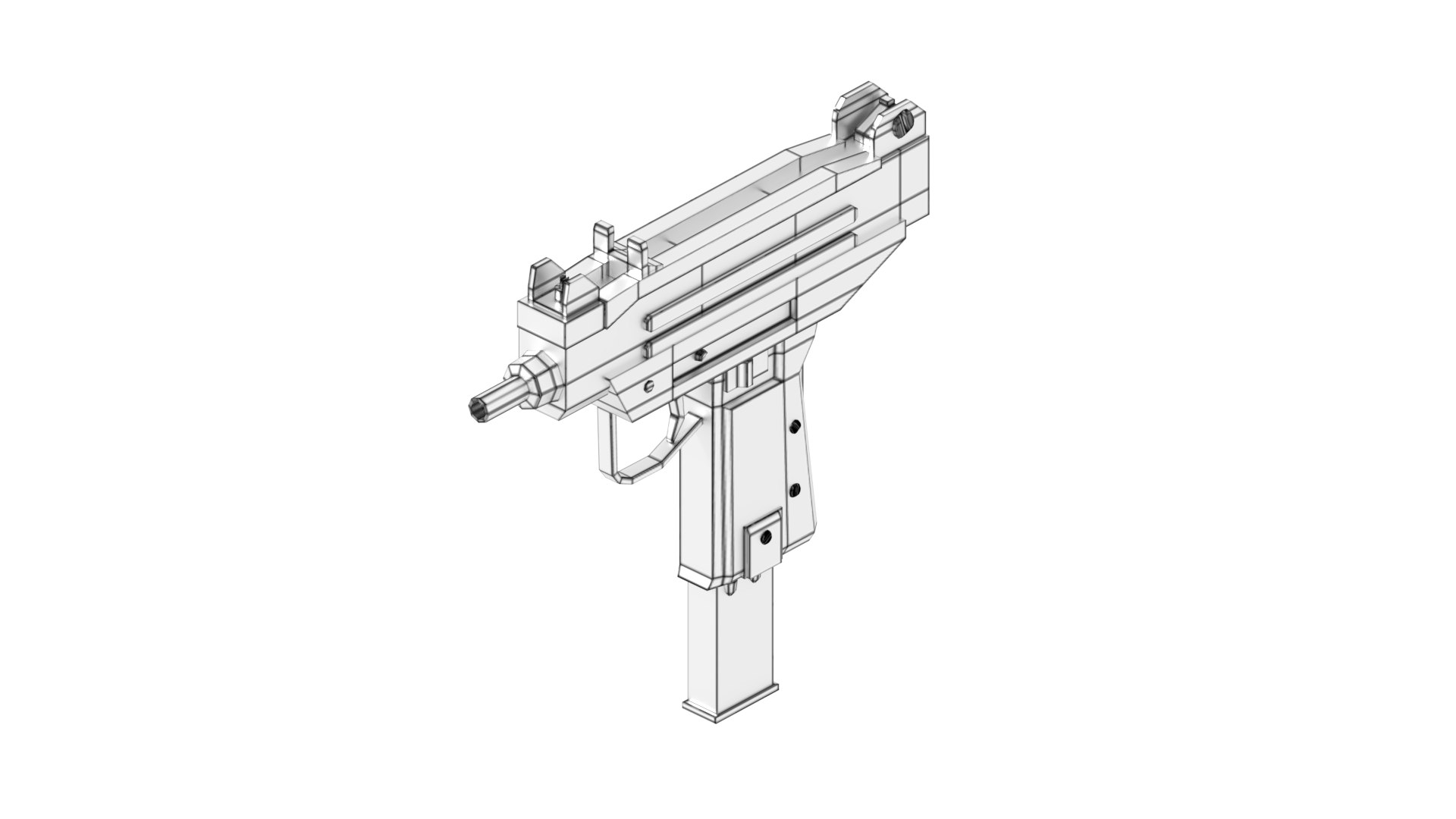 3D Model Micro Uzi Submachine Gun - TurboSquid 1361572