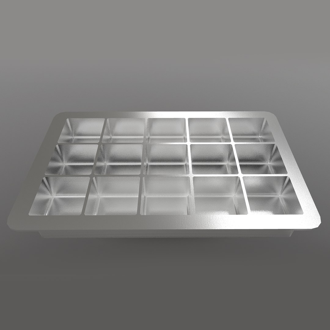 3D ice cube tray model https://p.turbosquid.com/ts-thumb/fn/pBUA7L/lllmUAj8/2_icecubetray/png/1527110869/1920x1080/fit_q87/7d68074c1fe9ea6279e7b3fd54d516647c171f83/2_icecubetray.jpg