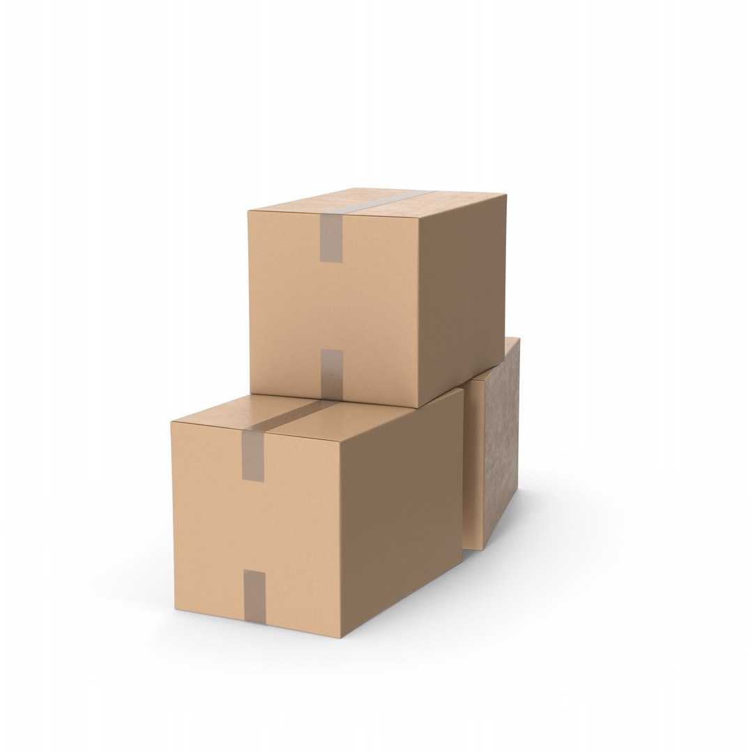 Cardboard Boxes Stack 3D TurboSquid 2132840