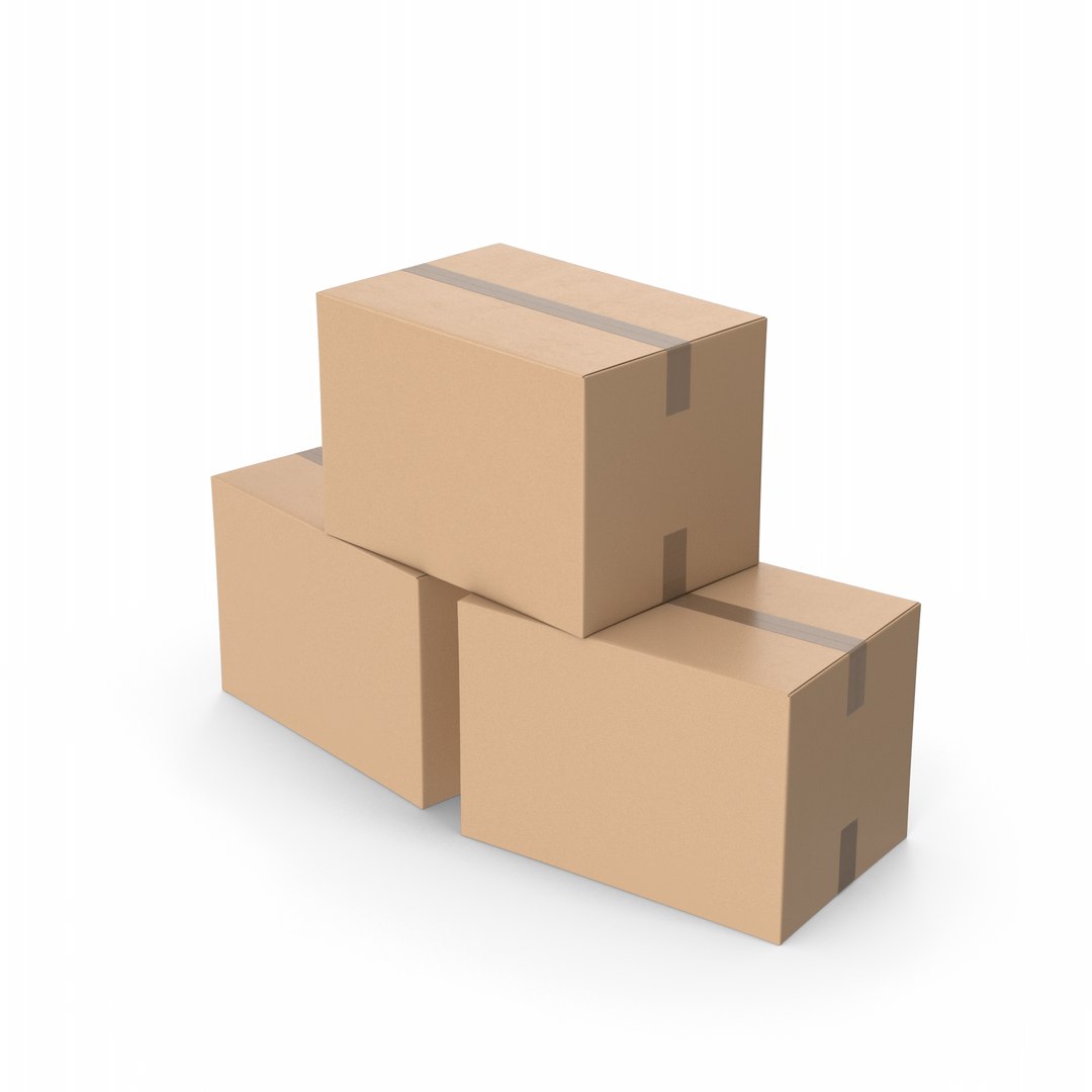 Cardboard Boxes Stack 3D - TurboSquid 2132840