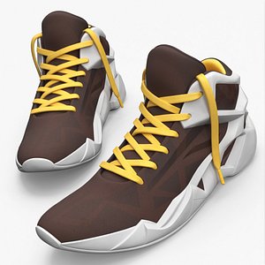 3D Geometric Sports Footwear Pair model
