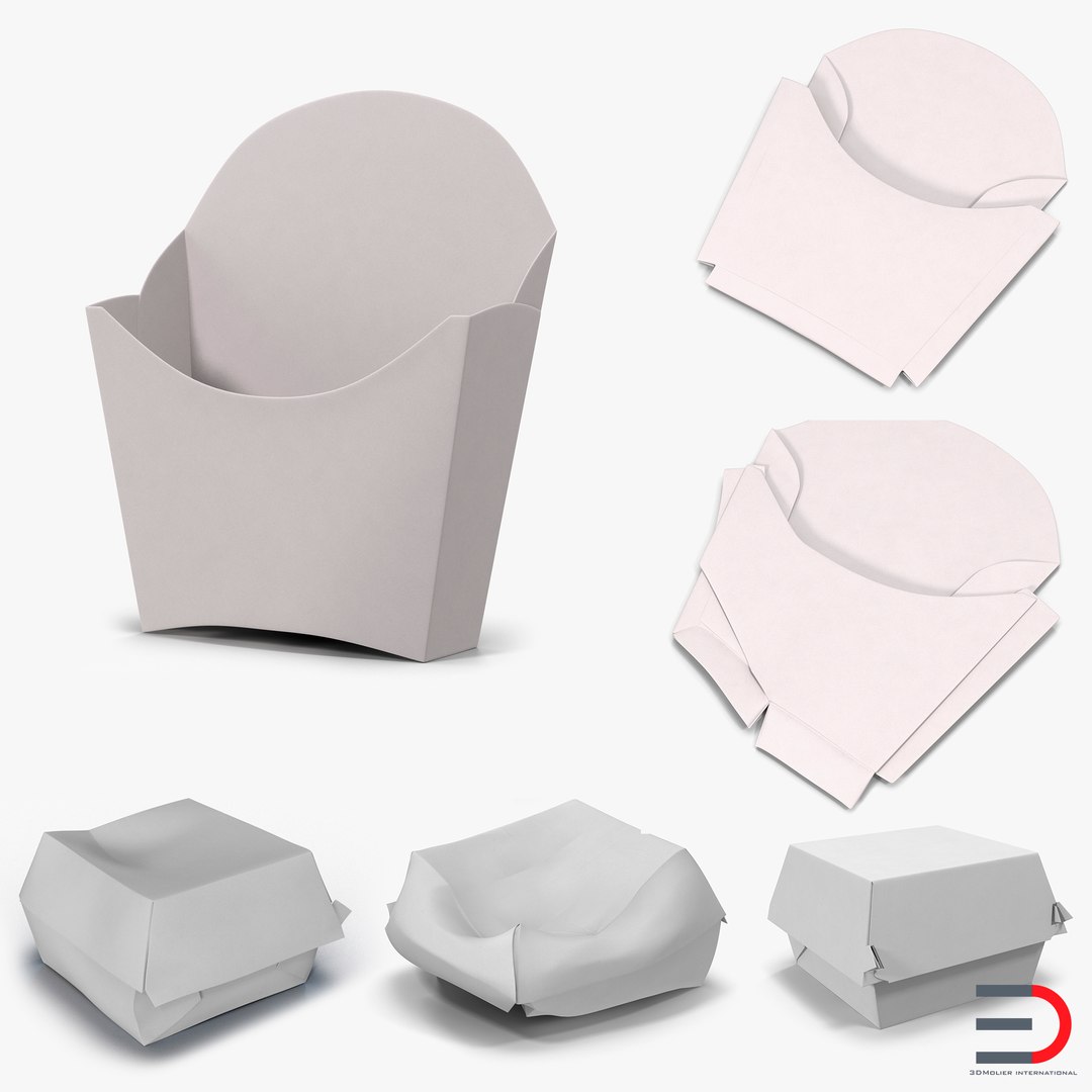 Food Containers Collection 3D model preview