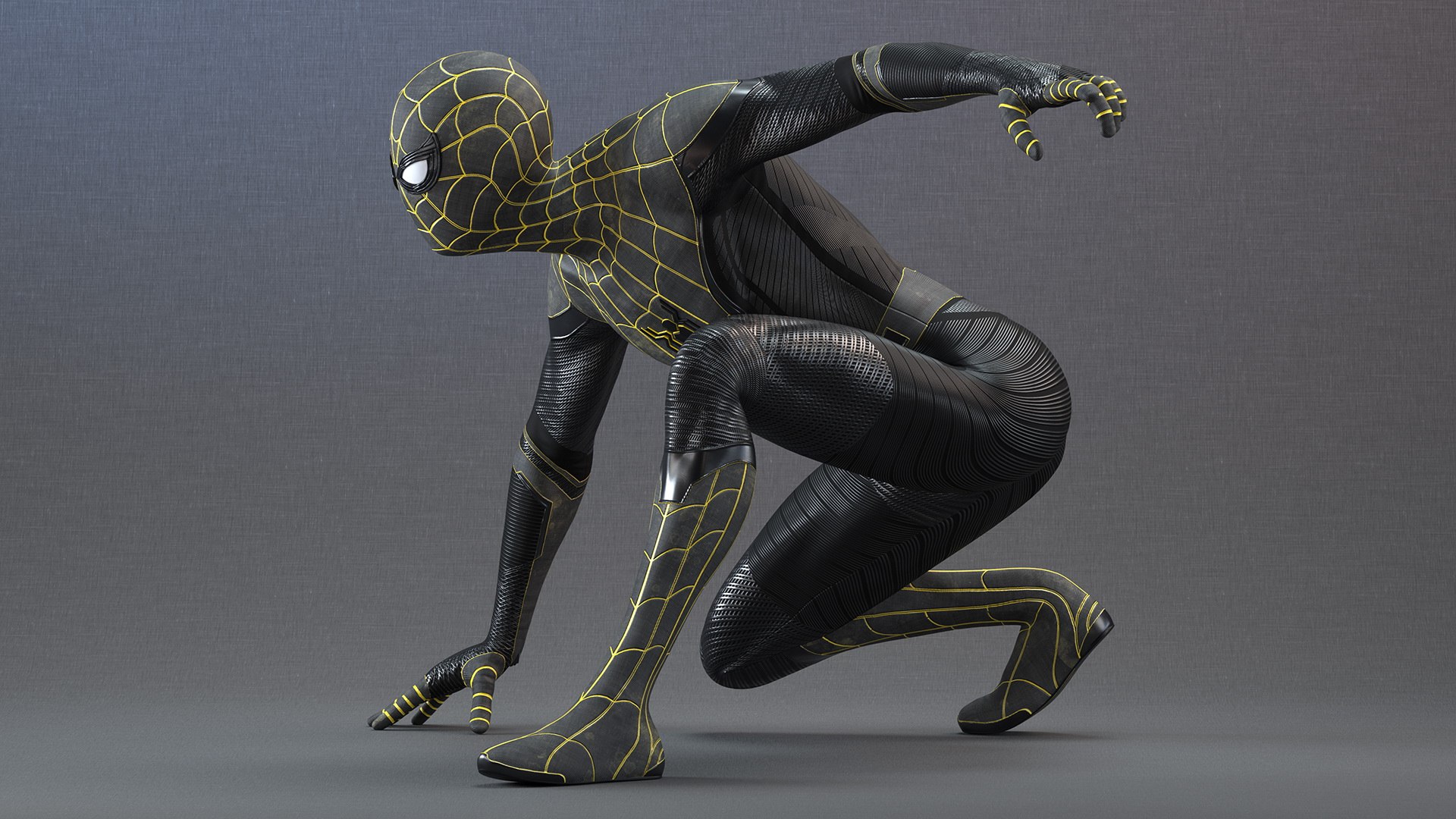 3D Spiderman Black Suit Ready Pose - TurboSquid 2097786