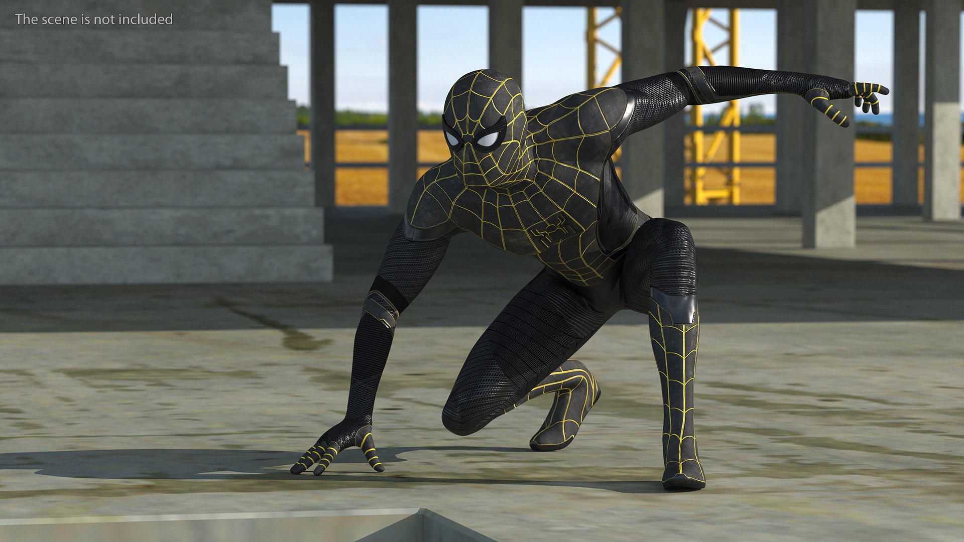 3D Spiderman Black Suit Ready Pose - TurboSquid 2097786