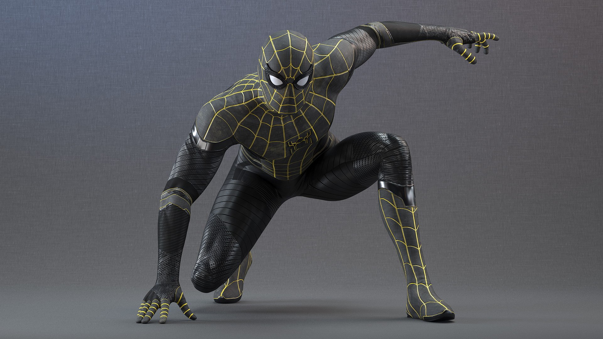 3D Spiderman Black Suit Ready Pose - TurboSquid 2097786