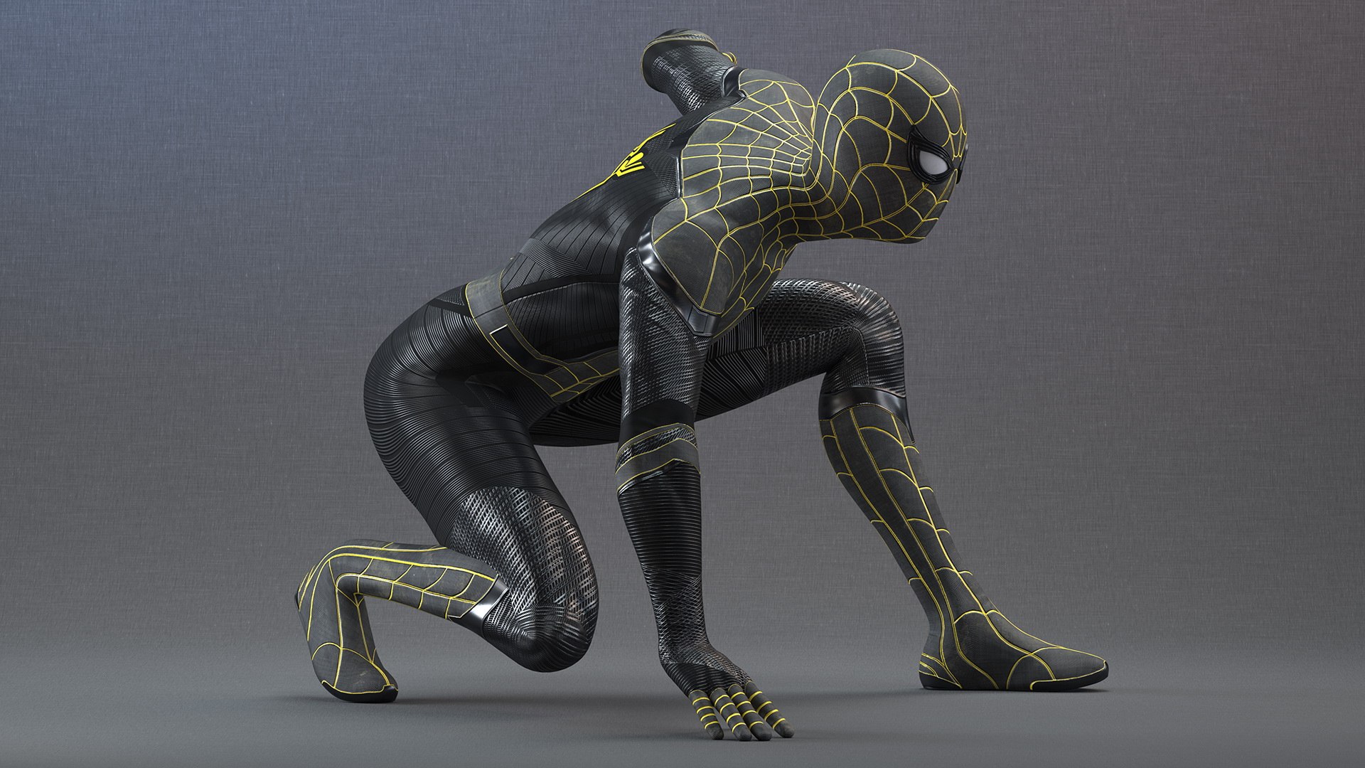 3D Spiderman Black Suit Ready Pose - TurboSquid 2097786