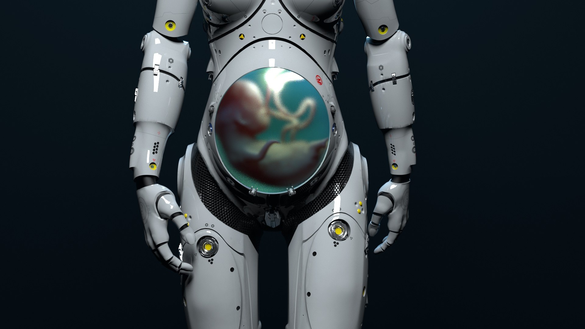 Pregnant robot girl - TurboSquid 1849725