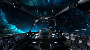 3D spaceship cockpit v1