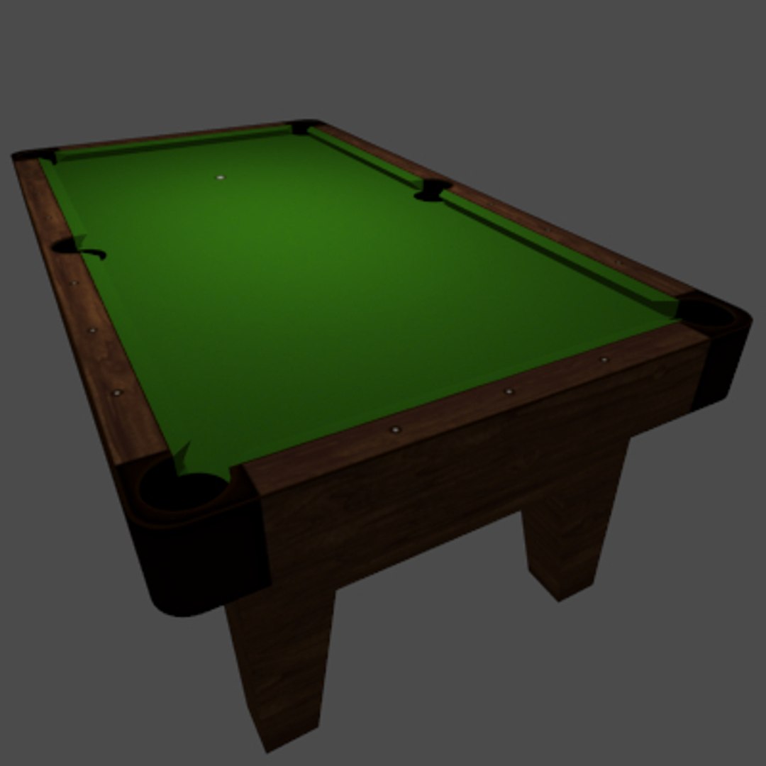 3d Billiards Table Green Felt