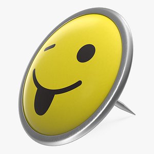 3D wink push pin model