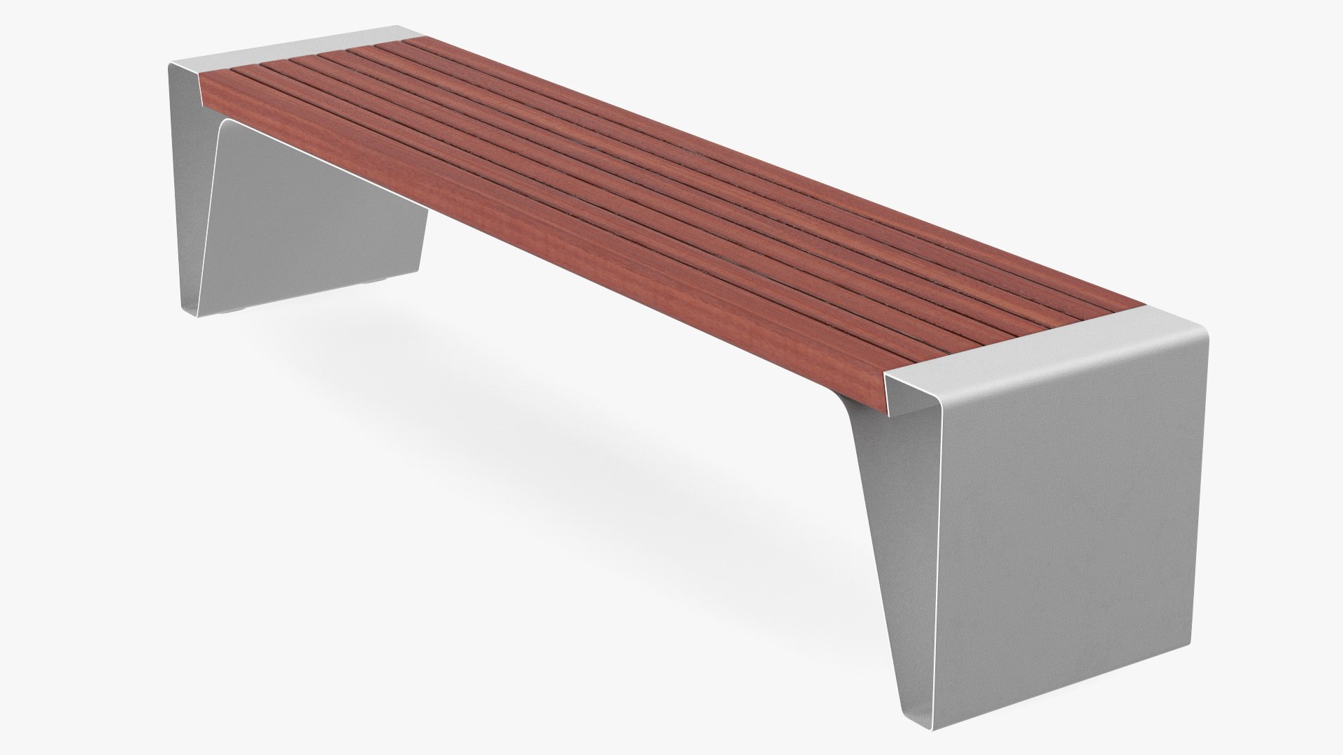 Steel Park Bench Radium 3D model preview