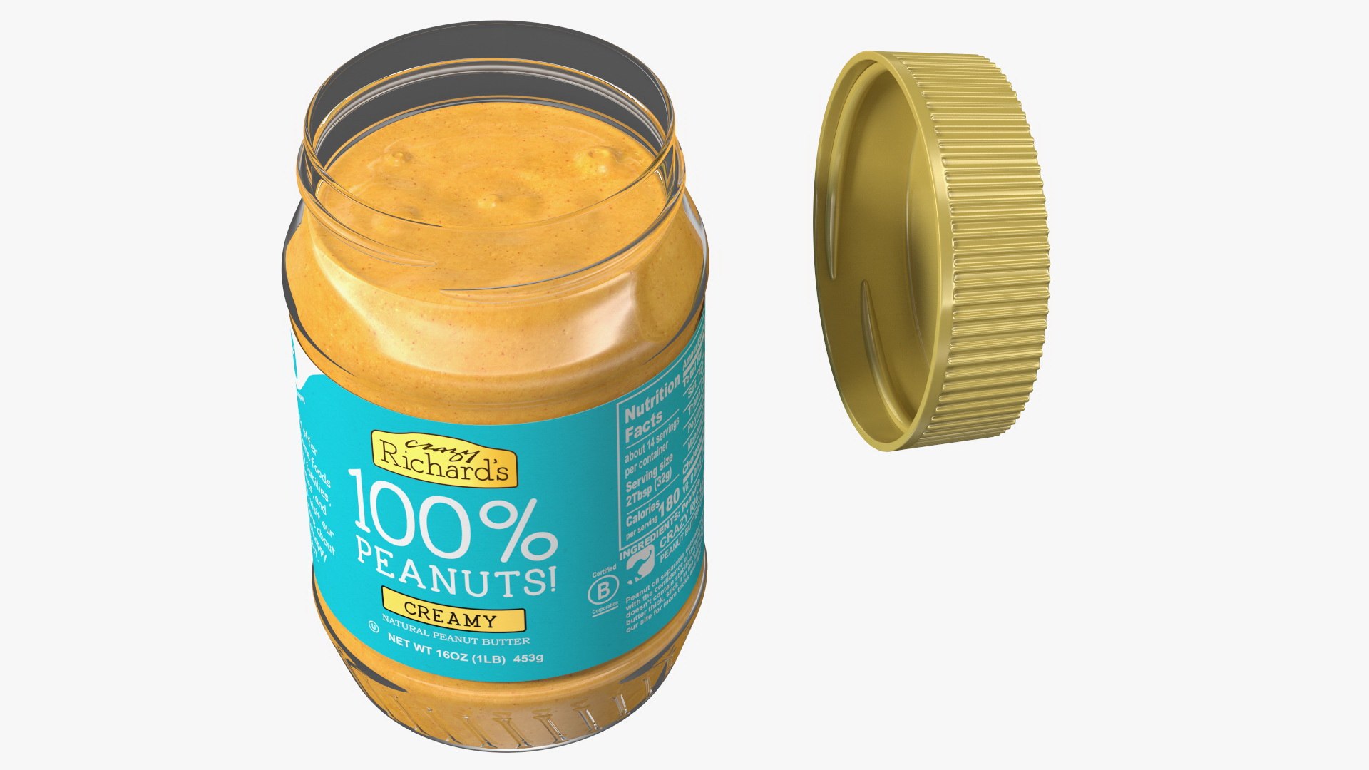 Crazy Richards Natural Creamy Peanut Butter 3D model preview