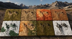 8 Variation Mountain  Biome Terrain Kit model