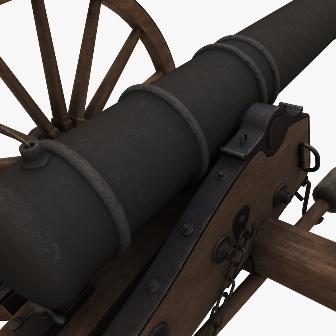 3D 6 Pound Field Cannon Model - TurboSquid 1202511