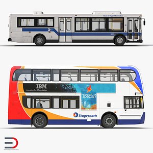 buses 3 mta city bus 3d model
