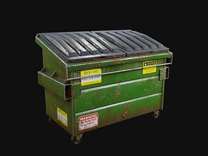 3D Rusty Dumpster model