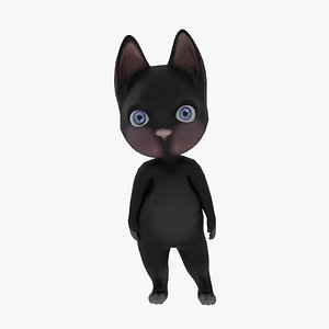 3D LowPoly kitten
