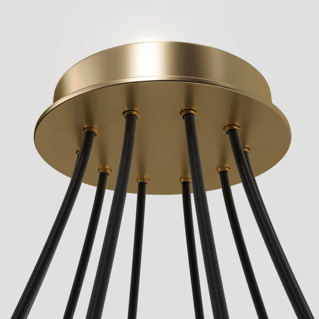 Chandelier Unity 10 Lamps Model - TurboSquid 1607964