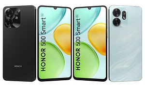 3D Honor 500 Smart 5G Black and Ocean Cyan model