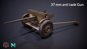 ww2 37mm anti tank model