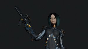 Sci-Fi Girl Game Ready Model