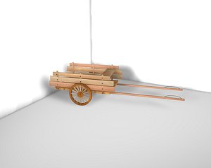 medieval cart 3d c4d