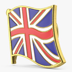 3D uk great britain flag
