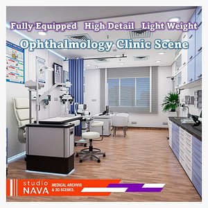 3D model Eye Clinic -Ophthalmology-Hospital Interior
