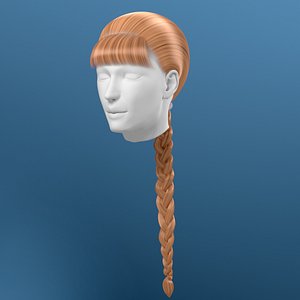 Female hair lowpoly 3D Model $15 - .3ds .fbx .obj .stl .max