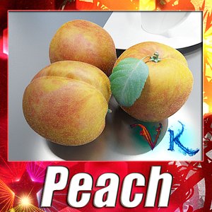 3d model photorealistic peach resolution