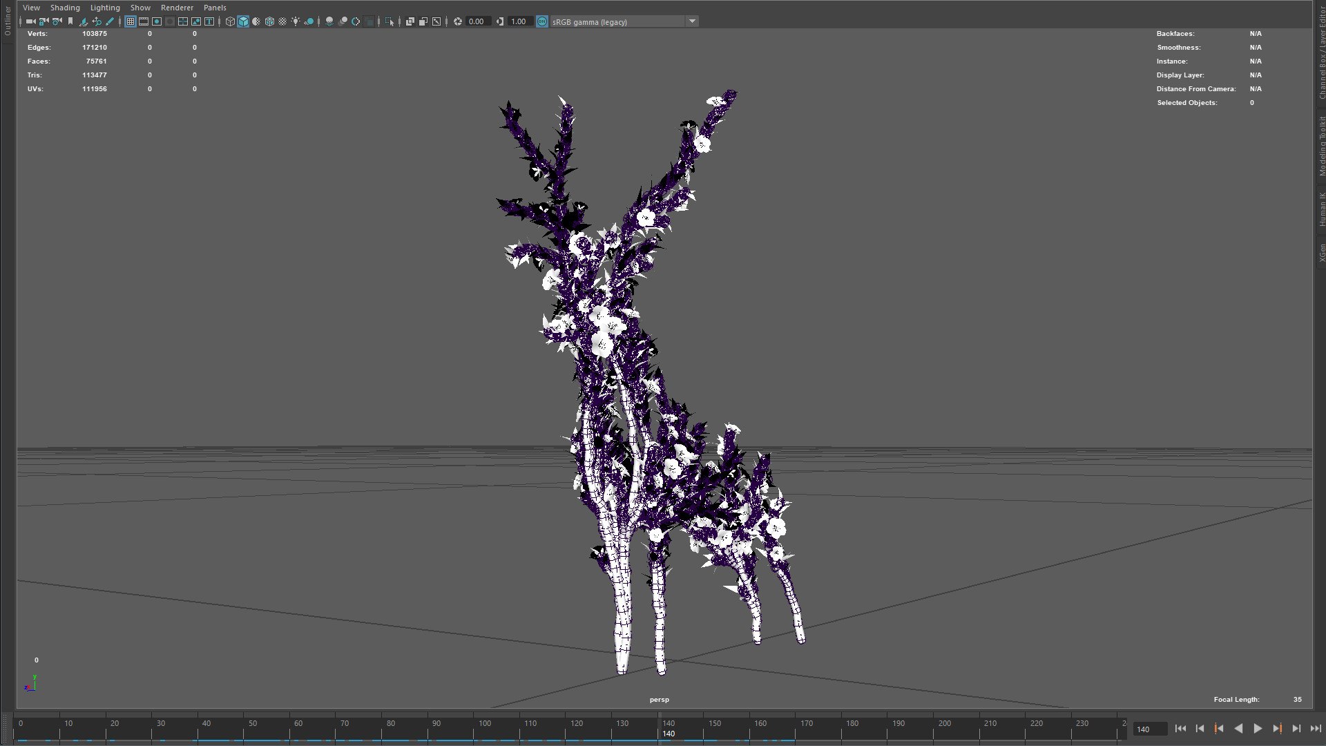 Growing Tree In A Shape Of A Deer Animation 3D Model - TurboSquid 2551151