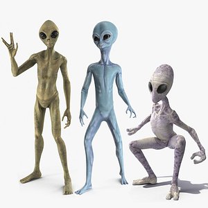 3D Humanoid Aliens Rigged Collection 2 for Cinema 4D