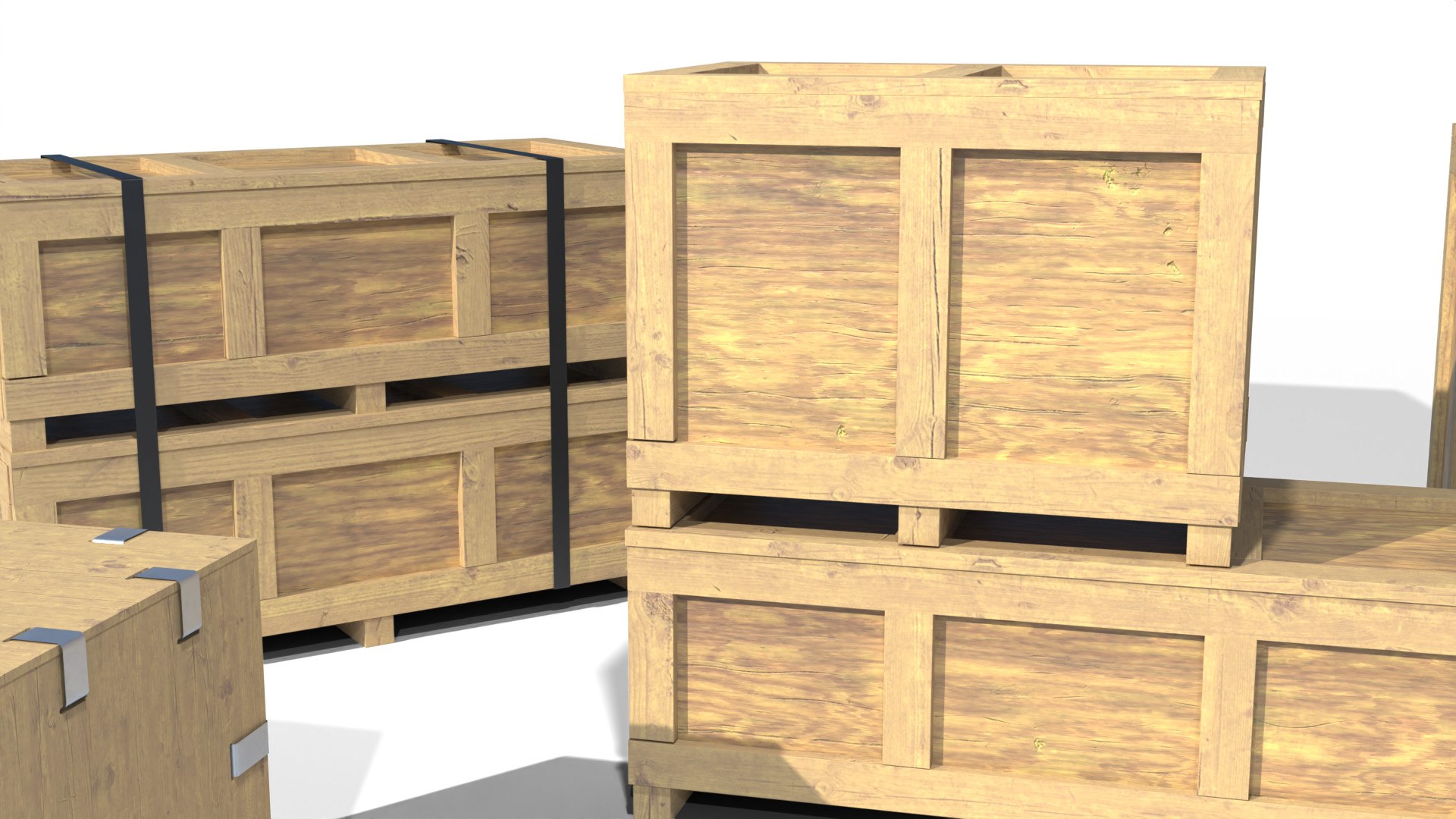 3D Crate Set 1 Model - TurboSquid 2345464