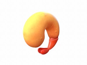 3D model fried shrimp
