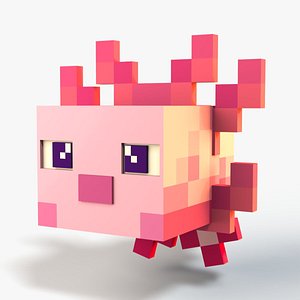 Minecraft Baby Axolotl 3D