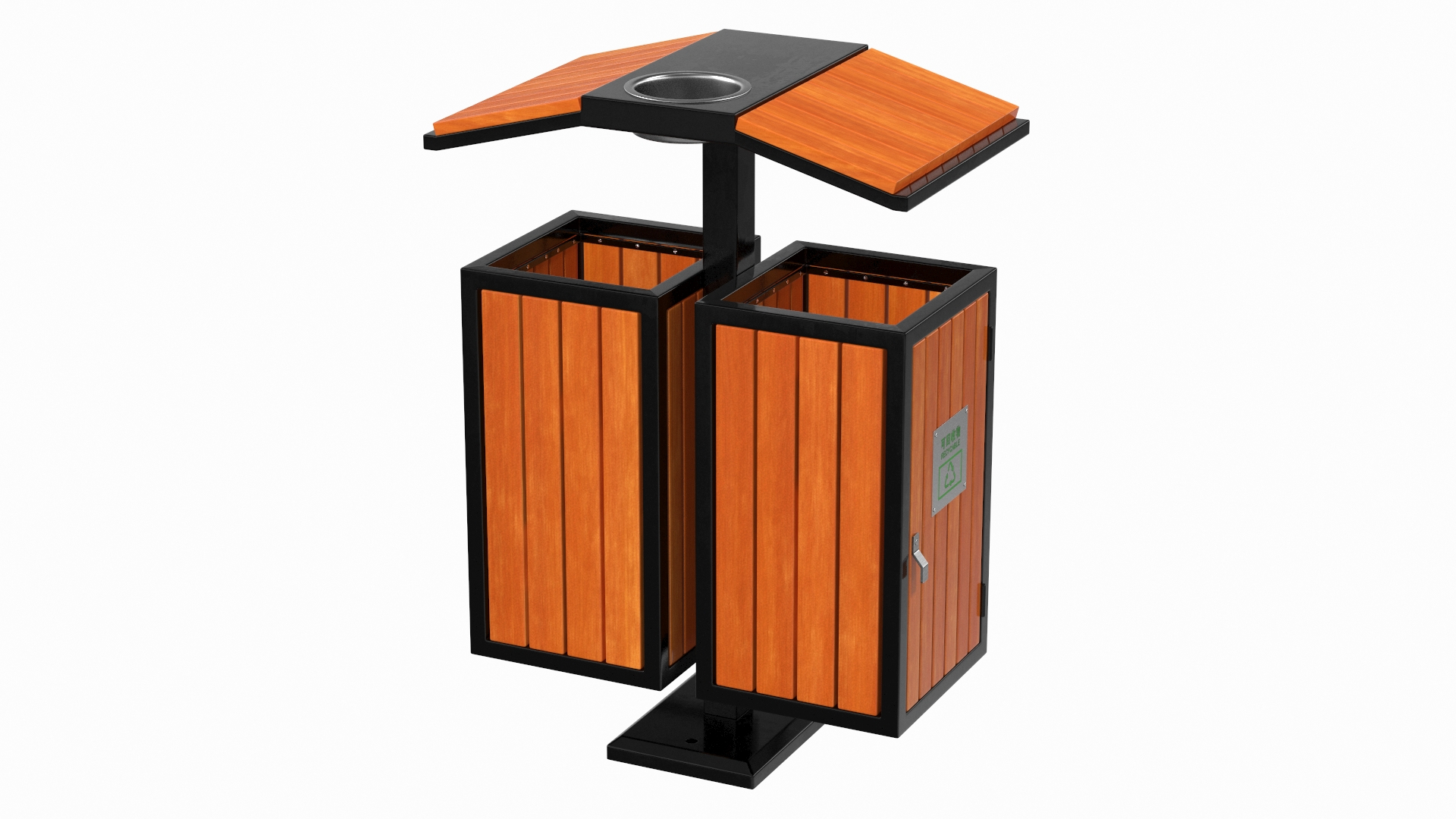 3D Dual Square Trash Recycle - TurboSquid 1713268